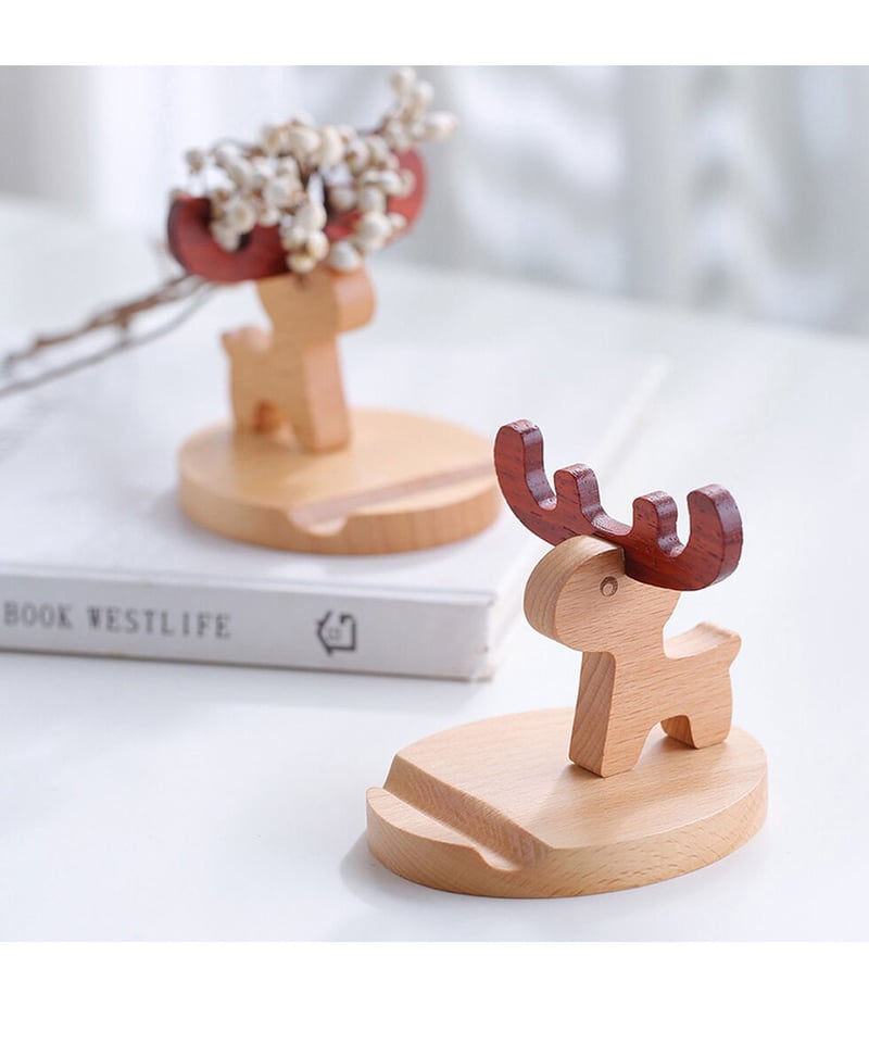 木製トナカイ・携帯スタンド | Le Attridee SELECT
