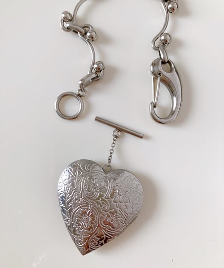 big heart locket bracelet