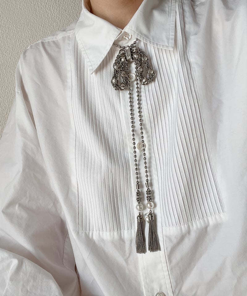 ハ*ル様 【希少】Pearl ribbon tassel necklace Pearl ribbon tassel necklace | LAUGHTER