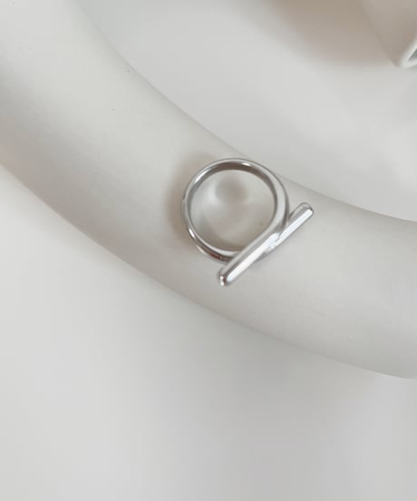 square point stone ring