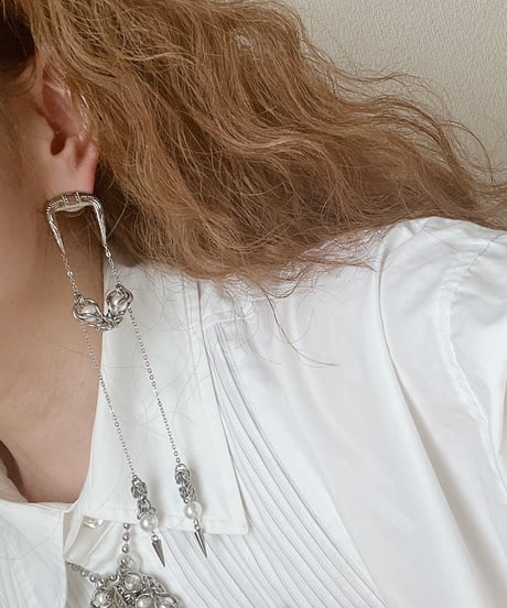 buckle double Pearl  chain【long】