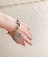 big heart locket bracelet