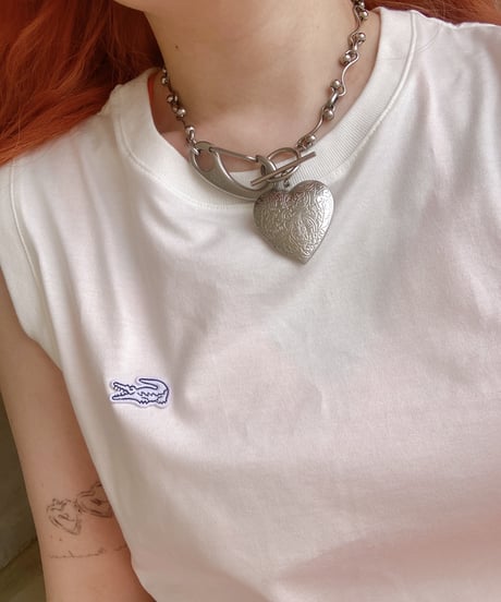 heart big Karabiner chain necklace