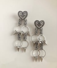 heart cone studs