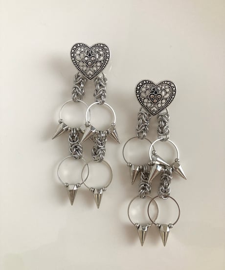 heart cone studs