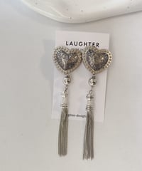 vintage heart tassel