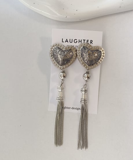 vintage heart tassel