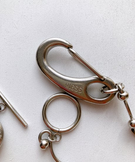 heart big Karabiner chain necklace