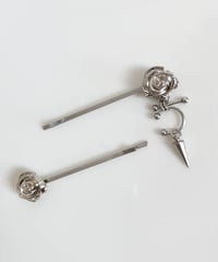 Rose spike hairpin （pair）【予約販売9/10発送】