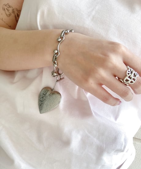 big heart locket bracelet