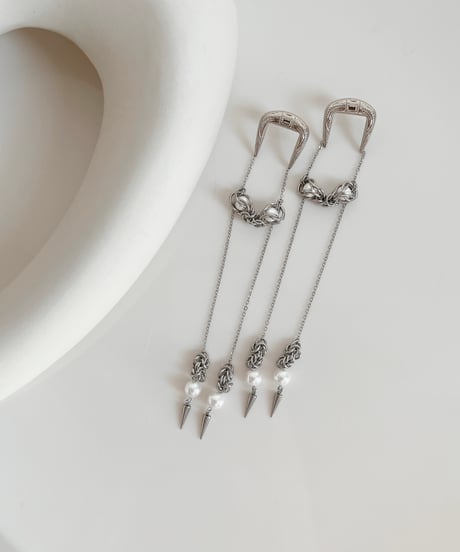 buckle double Pearl  chain【long】