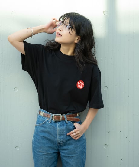 ＜ネバネバビーン＞×＜ヘルシフーズワタナベ＞　たばこTシャツ （黒）