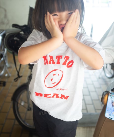 NATTO×ビーンくん Tシャツ（レッド） キッズ