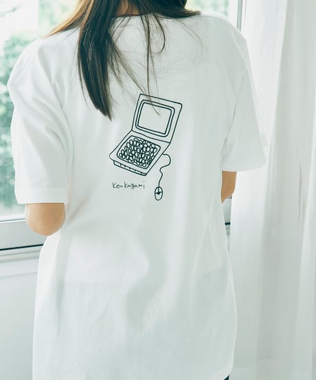 【ネバネバビーン×kenkagami】ねばねばびーんTシャツ（ホワイト）