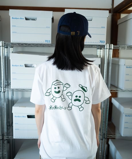 【ネバネバビーン×SAKIPON】ビーンブラザーズTシャツ（ホワイト）