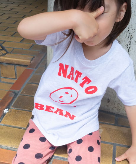 NATTO×ビーンくん Tシャツ（レッド） キッズ