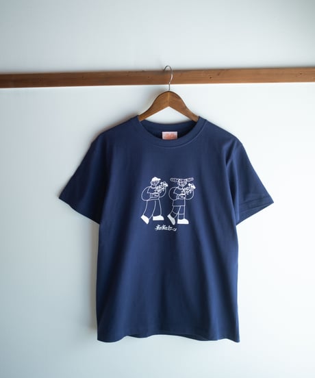 【ネバネバビーン×SAKIPON】納豆ツインズTシャツ（ネイビー）