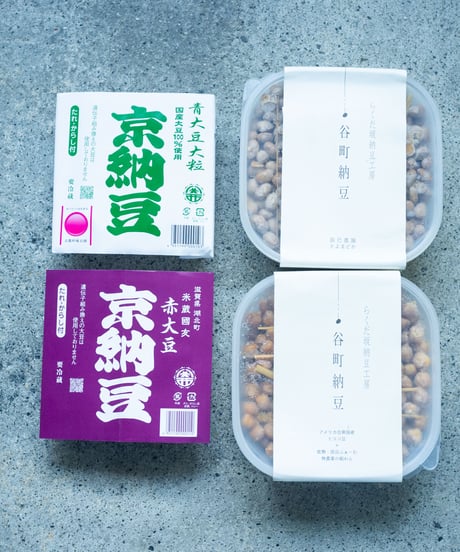 【大粒納豆セット】谷町納豆＋京納豆  全4種類食べ比べセット