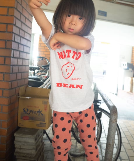 NATTO×ビーンくん Tシャツ（レッド） キッズ