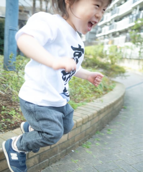 ネバネバビーン×藤原食品　京納豆Tシャツ（ブラック）  キッズ