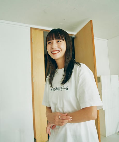【ネバネバビーン×kenkagami】ねばねばびーんTシャツ（ホワイト）