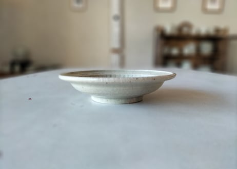 灰釉5寸皿　立花嶺