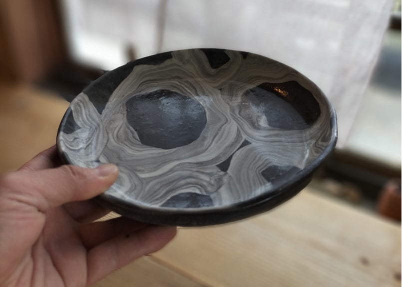 練りこみの器(丸) 磁器 竹村良訓 | onri