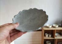なまこ釉稜花皿5寸　後藤竜太