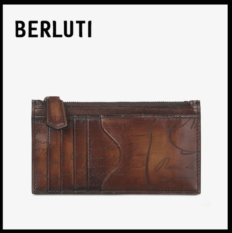 ベルルッティ【Berluti】コアマキシ レザー ジップ付き名刺入れ