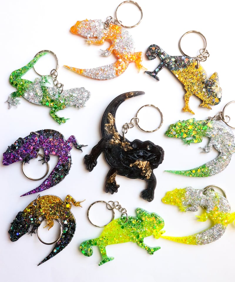 オーダー】カメレオン キーホルダー | Thyme_G