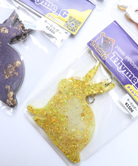 【現品】うさぎ｜グリッターキーホルダー