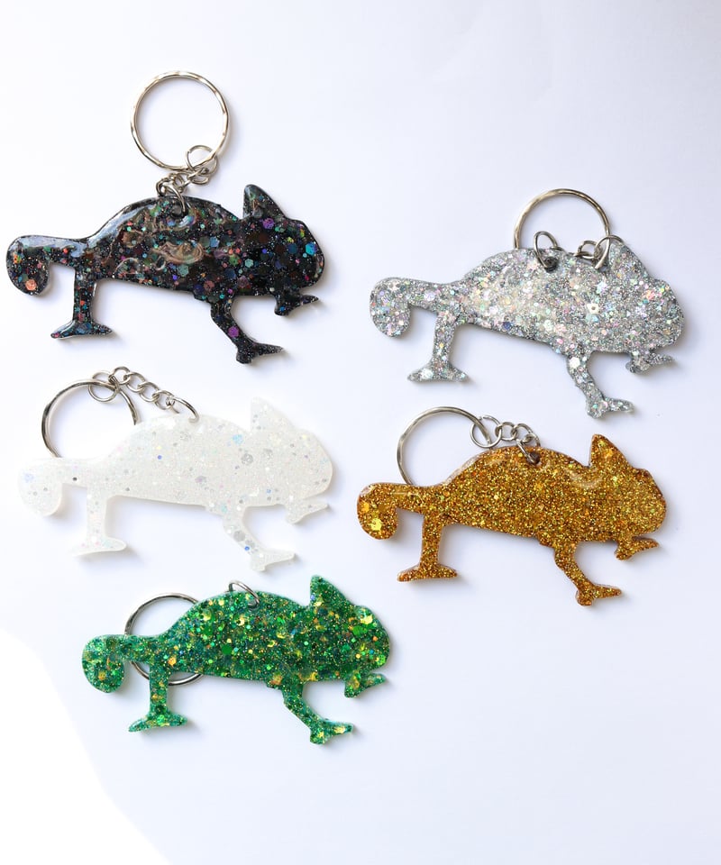 オーダー】カメレオン キーホルダー | Thyme_G