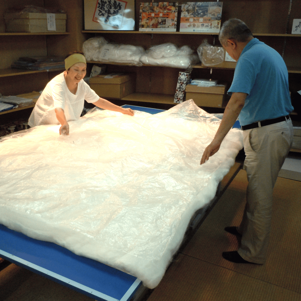 真綿ふとん【京の絞り「嵐山」】（肌布団タイプ） | ふとん工房 はせ川