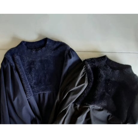 フェザーヤーンドッキングブラウス【EMUE】