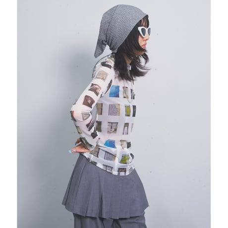 print tulle inner【MIDEVEIN】