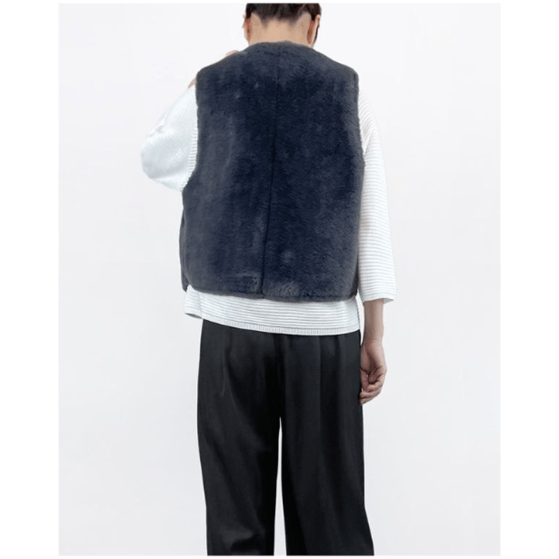 フェイクムートンクロップドジレ【QTUME】 | DEBORAH