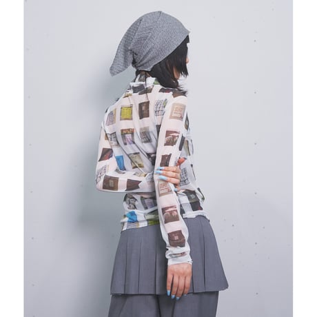 print tulle inner【MIDEVEIN】