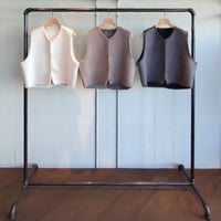フェイクムートンクロップドジレ【QTUME】