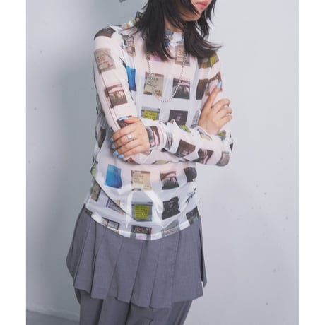 print tulle inner【MIDEVEIN】