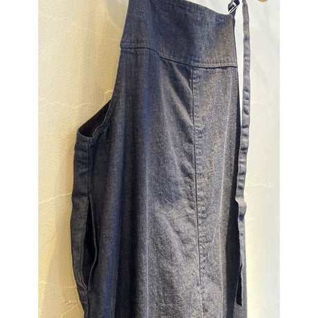 8oz DENIM SALOPETTE【vent blanc】