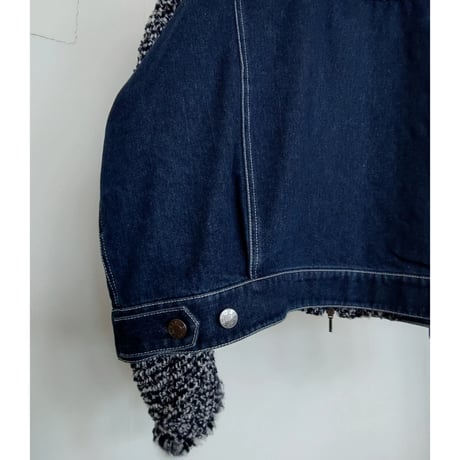 Roving Tweed Denim Combi Blouson