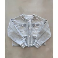 7.5onz DENIM フリンジ4ポケジャケット