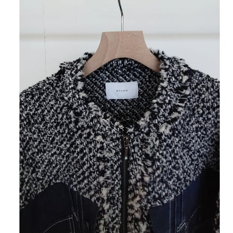 Roving Tweed Denim Combi Blouson