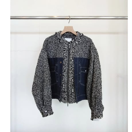Roving Tweed Denim Combi Blouson