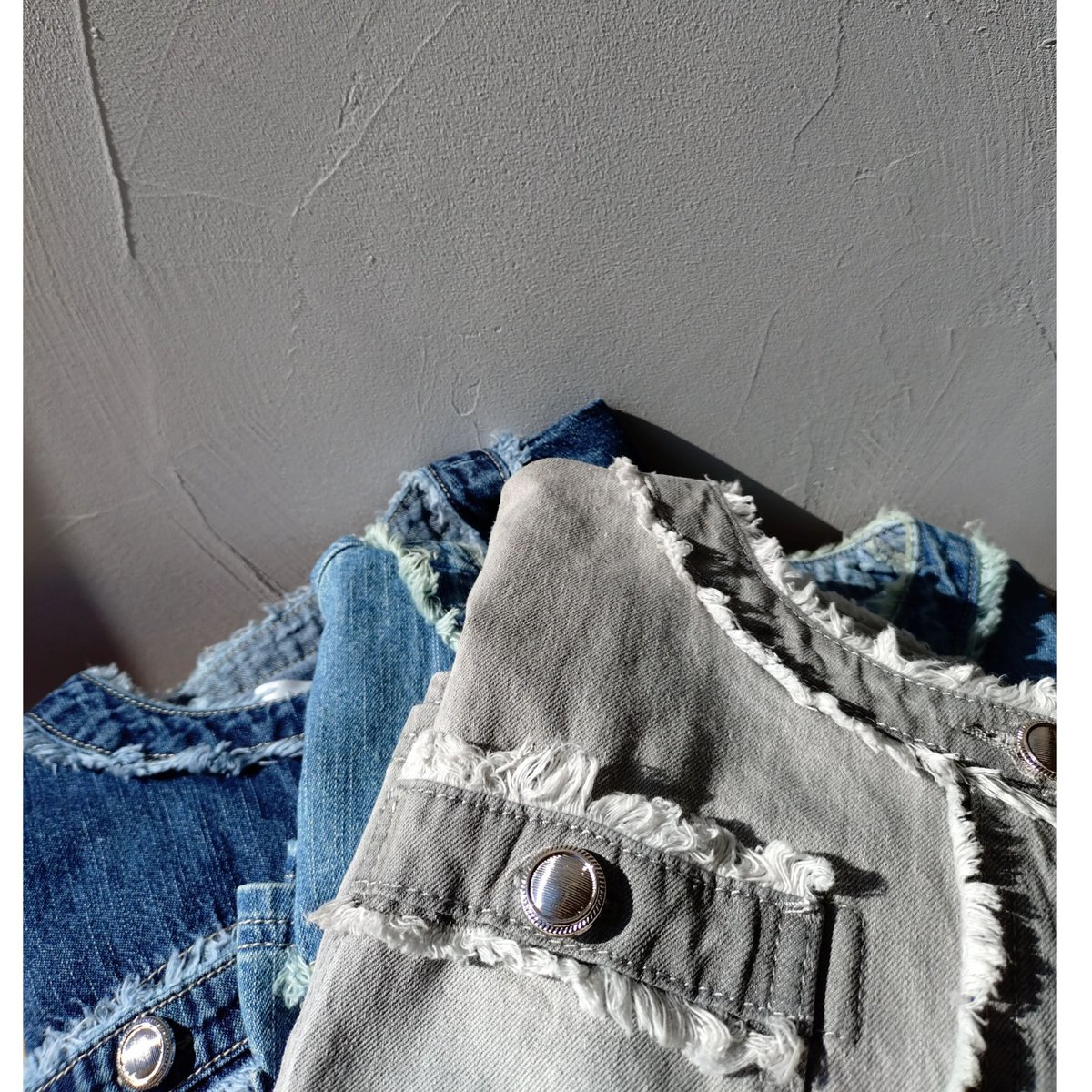 7.5onz DENIM フリンジ4ポケジャケット | Natty