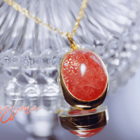 New『SunStone』の世界でひとつの天然石ネックレスsilver925 + 22kgf
