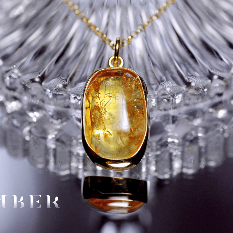 アンバー（琥珀）ネックレス entiere アンティエーレ ネックレス