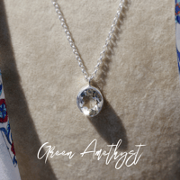 New『Green Amethyst』の世界でひとつの天然石ネックレスsilver925