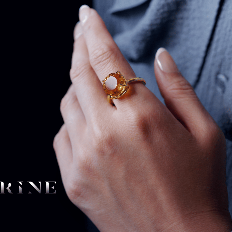 新作 ☆New☆『Citrine』の世界でひとつの天然石リング