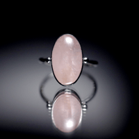 新作 ☆『Morganite』☆の世界でひとつの天然石リングsilver925 + ロジウムコーティング